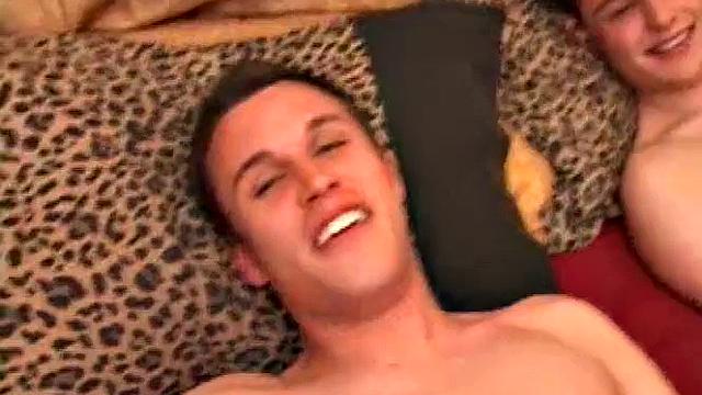 Camden and Gunner can't keep their hands off of each other. In fact, they're already kissing as the scene starts. The skater boys manhandle each other's junk and the clothes fly off to reveal two twink bodies.