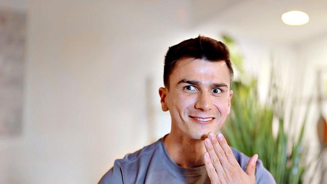 Sexy perverted jock loves stroking his hard cock