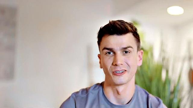 Sexy perverted jock loves stroking his hard cock