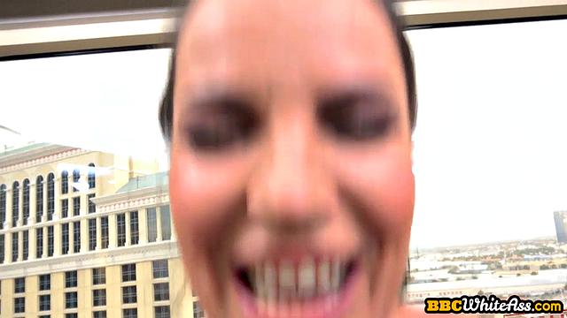 Busty hairy latina riding BBC lover