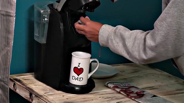 Gray stepdad rims and fucks Latin twink in missionary