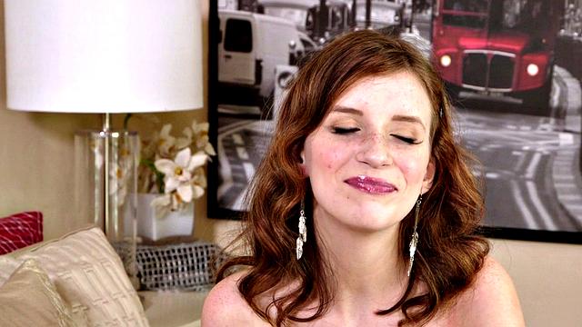 Sweet and innocent teenager strips off her thong, talks about creampies and diddles herself until she cums.