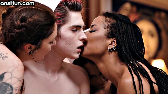 Trans nurses fuck Ebony babe and mature lady in an orgy