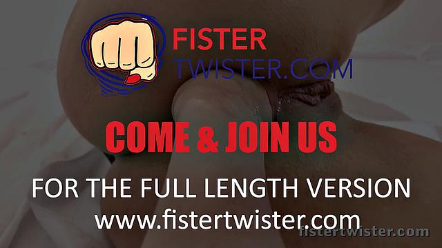 Closeup ass fisting for babe with tits