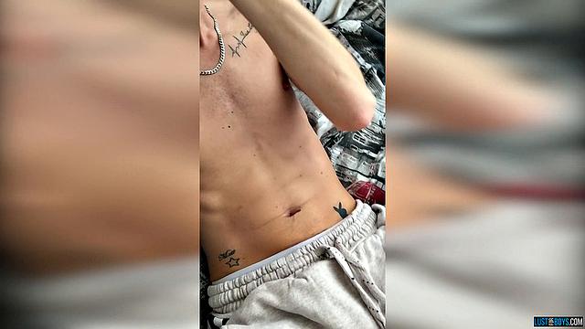 Jerking Off on the Sofa - Sky James