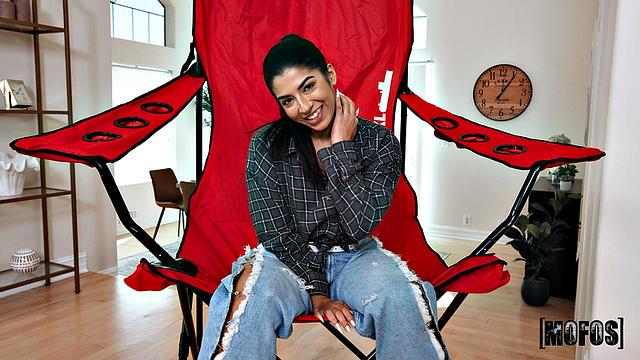 Big Chair and a Cock for Tiny Jasmine