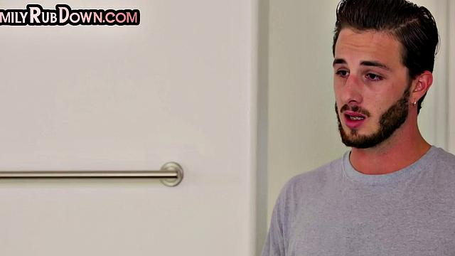 Oiled mommy pussyfucked by stepson