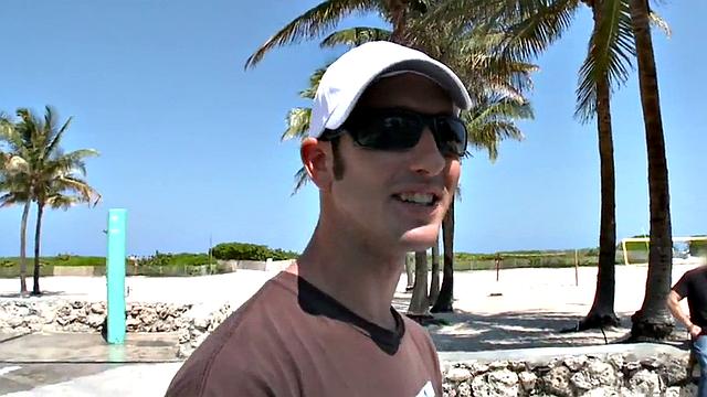 Watch this athletic ebony stud get picked up and slammed by a white guy's hard cock