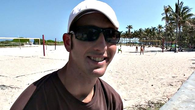 Watch this athletic ebony stud get picked up and slammed by a white guy's hard cock