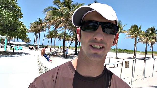 Watch this athletic ebony stud get picked up and slammed by a white guy's hard cock