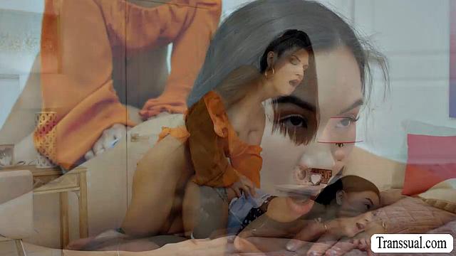 Teen Asian lets TS girlfriend bang her pussy