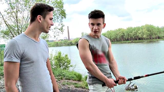 Wild bottom boy gets his ass drilled hard in public while wearing a T-shirt