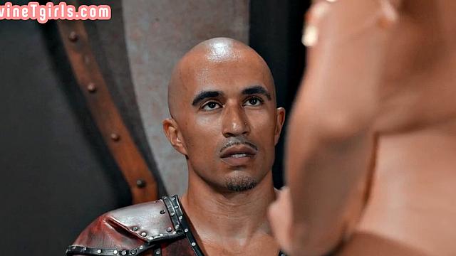 Trans shemale fucks nympho male in tight anal hole