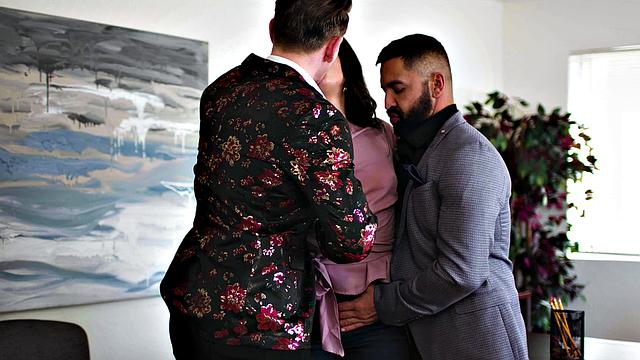 WE SWING BOTH WAYS - Wild Double Penetration During Bisexual Threesome With Sophia Burns