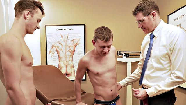 Petite Patients in Barebacked 3some