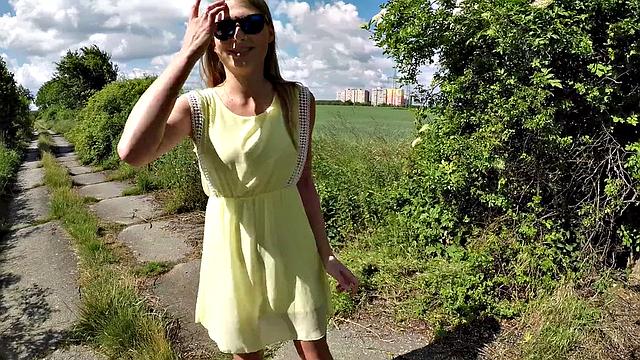 Russian Goldilocks Creampied Outdoors