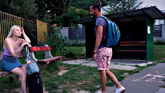 Blindfolded blonde gets stretched and pounded by BF in POV