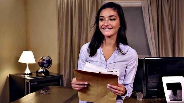 Small boobs police babe fucked in office by her colleague