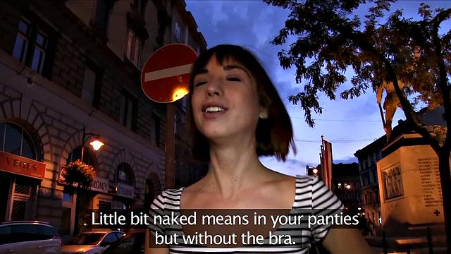 Cute Brunette gets pounded on the balcony with a hot handjob and blowjob