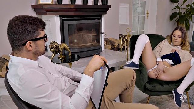 College cute babe pounded anally by lover