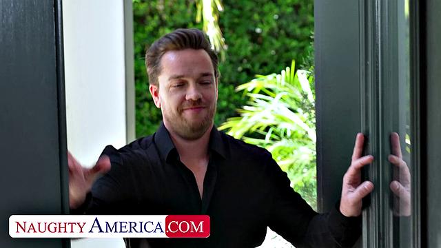 Hot Blonde Taylor Vixxen fucks and sucks a big cock for her husband's promotion