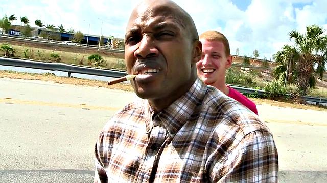 Interracial casting couch with a big-assed ebony babe getting drilled by a white dude