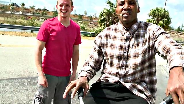 Interracial casting couch with a big-assed ebony babe getting drilled by a white dude