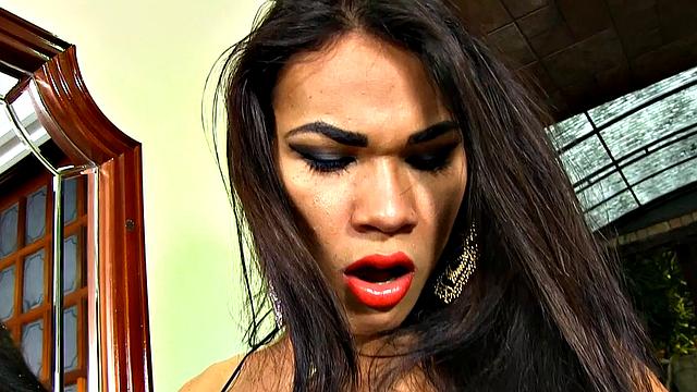 Shemale Erika Lee plays herself