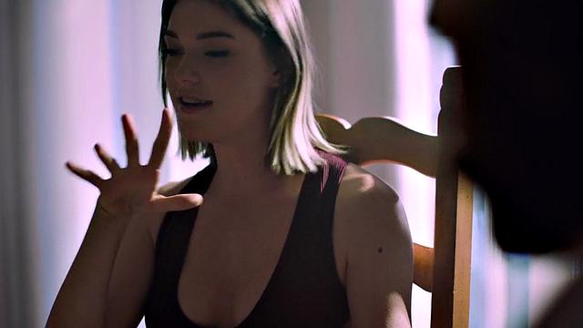 Curvy teen riding stepdad in taboo couple