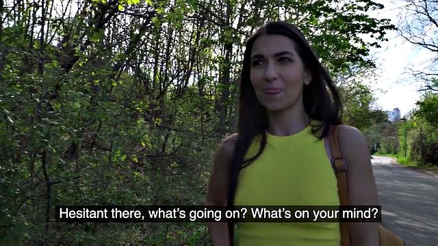 Public big boot babe fucked in park before deepthroating cock