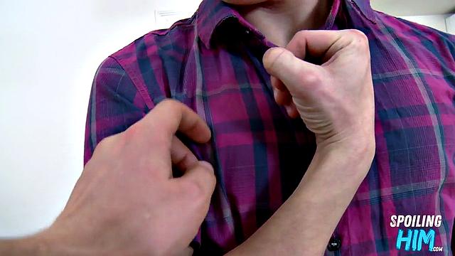 Handsome jock bouncing in POV