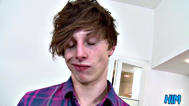 Handsome jock bouncing in POV