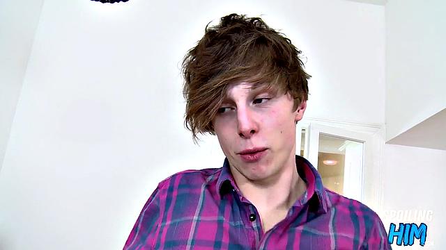 Handsome jock bouncing in POV