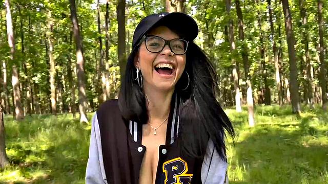 Busty Milf Shione Cooper Smoking And Masturbating In Park