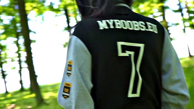 Busty Milf Shione Cooper Smoking And Masturbating In Park