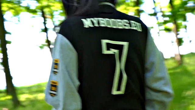 Busty Milf Shione Cooper Smoking And Masturbating In Park