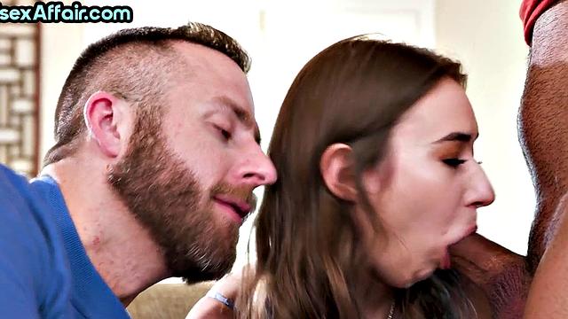 Real 21yo bisex chick facesits and gets three fucked