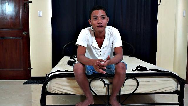 You can just look at this cute Asian twink and see he's going to be a great tickle boy. Javey gets tied down and Daddy Mike starts the tickling session. But when Ricky takes over, Javey becomes a laughing mess on the bed.