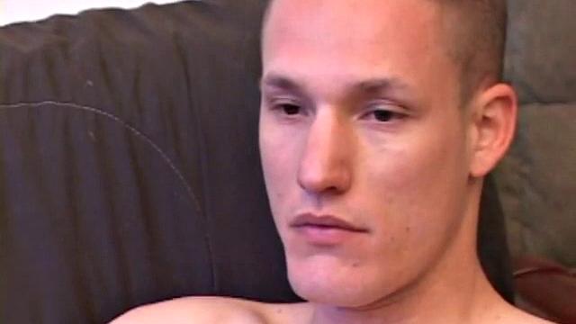 Jay Rilly pulls down his pants and lubes up his cock. After he works himself stiff, he strokes with determination, edging himself a few times, before he pumps out a huge cum load for us.