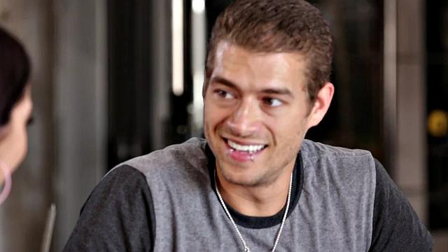 Classy brunette with big natural tits rides her boyfriend