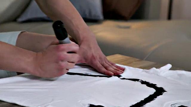 Stepmom with huge boobs gets pounded by stepson's hard cock in the living room