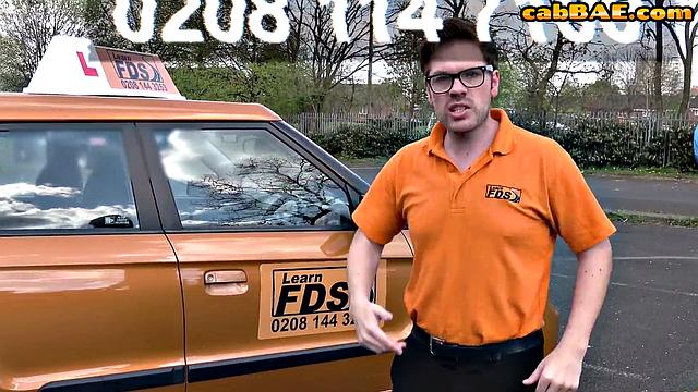 Cumthirsty hot babe cockriding guy in car