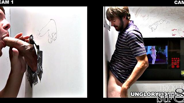 straight guy gets more than he bargained for at the gloryhole