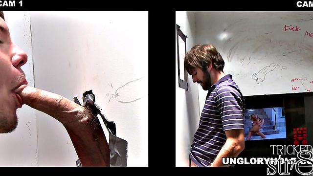 straight guy gets more than he bargained for at the gloryhole