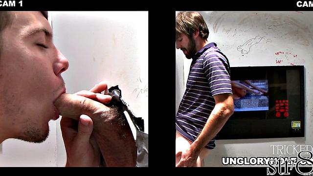 straight guy gets more than he bargained for at the gloryhole