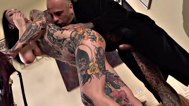 Staircase to Heaven: Michelle Masque & Sascha Ink Fucking