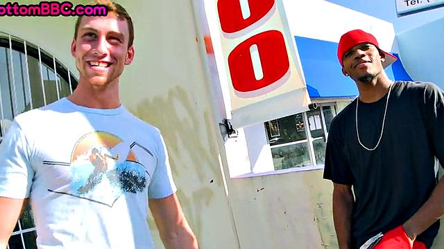 Ebony pulled thug ass fucked by white after casting