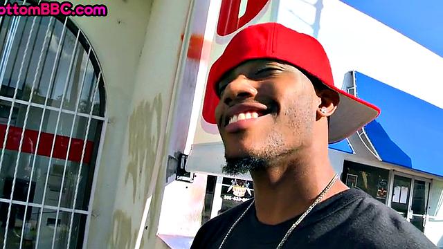 Ebony pulled thug ass fucked by white after casting