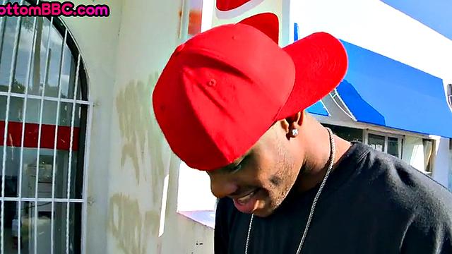 Ebony pulled thug ass fucked by white after casting