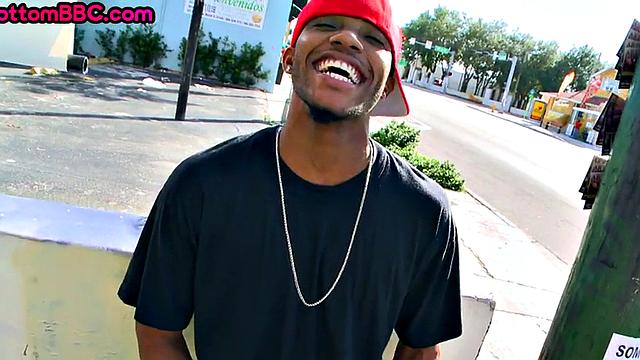 Ebony pulled thug ass fucked by white after casting